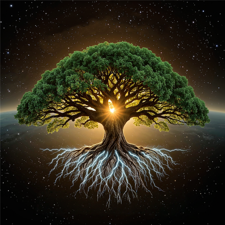 Cyber Sage ancient tree representing Rise