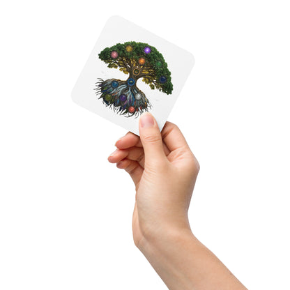 Ecosystem Tree — Cyber Sage Coaster — front view