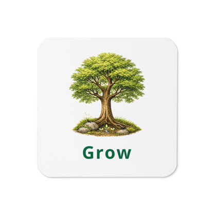 Grow (with word) — Cyber Sage Coaster — front view