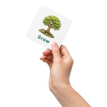 Grow (with word) — Cyber Sage Coaster — front view