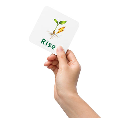 Rise (word) — Cyber Sage Coaster — front view