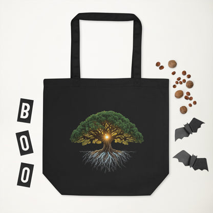 The Grove Tote — Eco Edition Tote Bag — eco tote bag black front view