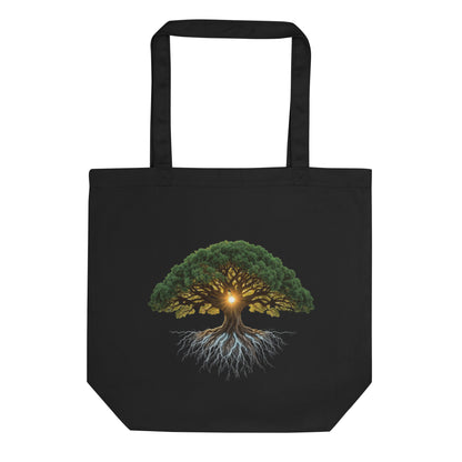 The Grove Tote — Eco Edition Tote Bag — eco tote bag black front view