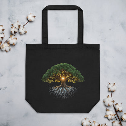 The Grove Tote — Eco Edition Tote Bag — eco tote bag black front view
