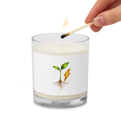 Rise — Unscented Soy Candle — glass jar soy wax candle white front view