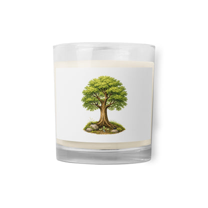 Grow — Unscented Soy Candle — glass jar soy wax candle white front view
