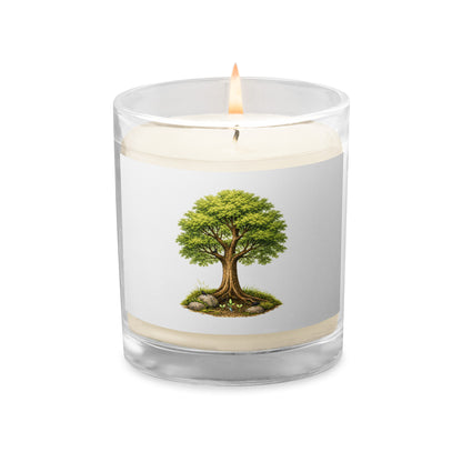 Grow — Unscented Soy Candle — glass jar soy wax candle white front view