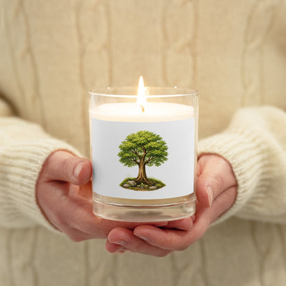 Grow — Unscented Soy Candle — glass jar soy wax candle white front view