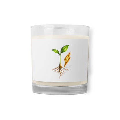 Rise — Unscented Soy Candle — glass jar soy wax candle white front view