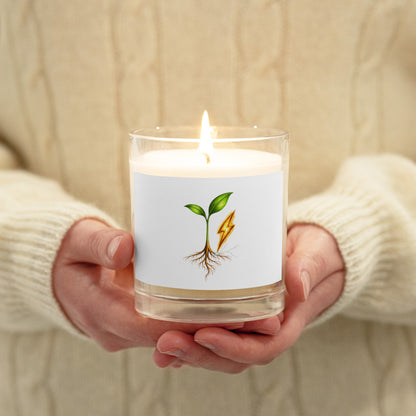 Rise — Unscented Soy Candle — glass jar soy wax candle white front view