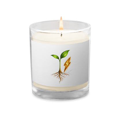 Rise — Unscented Soy Candle — glass jar soy wax candle white front view