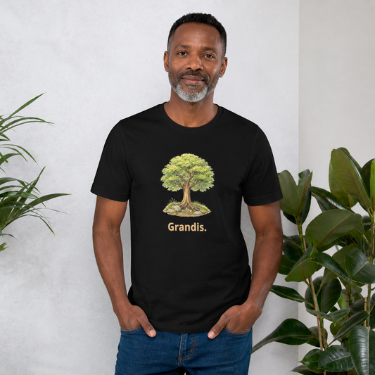Grandis 🌳 — t-shirt Cyber Sage de la Série Graine porté en noir