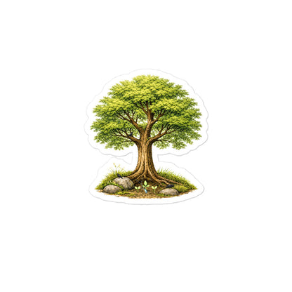 Grow Grove growth sticker with mature tree symbol