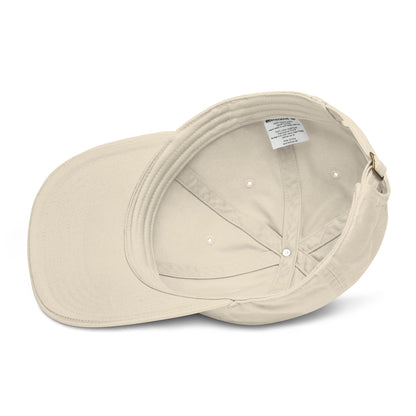SAGE Take Root organic baseball cap in oyster, detail view