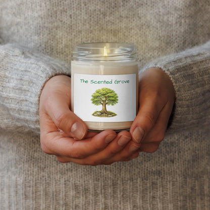 Grow — Scented Soy Candle — scented soy candle_ 9oz cinnamon vanilla front view