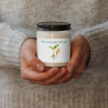 Rise — Scented Soy Candle — scented soy candle_ 9oz sea salt and orchid front view