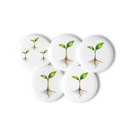 Take Root — Cyber Sage Pins — set of pin buttons white 1.25 front view