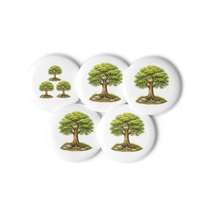Grow — Cyber Sage Pins — set of pin buttons white 1.25 front view