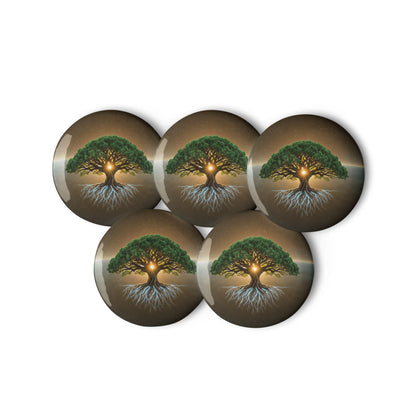 Cyber Sage — Cyber Sage Pins — set of pin buttons white 1.25 front view