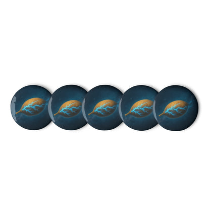 Cyber Seed — Cyber Seed Pins — set of pin buttons white 1.25 front view
