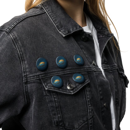Cyber Seed — Cyber Seed Pins — set of pin buttons white 1.25 front view