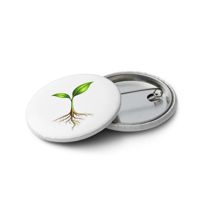 Take Root — Cyber Sage Pins — set of pin buttons white 1.25 front view