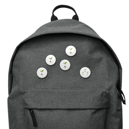 Take Root — Cyber Sage Pins — set of pin buttons white 1.25 front view