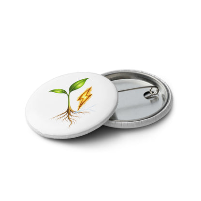 Rise — Cyber Sage Pins — set of pin buttons white 1.25 front view