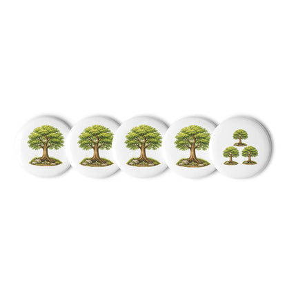 Grow — Cyber Sage Pins — set of pin buttons white 1.25 front view