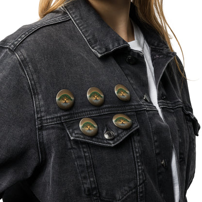 Cyber Sage — Cyber Sage Pins — set of pin buttons white 1.25 front view