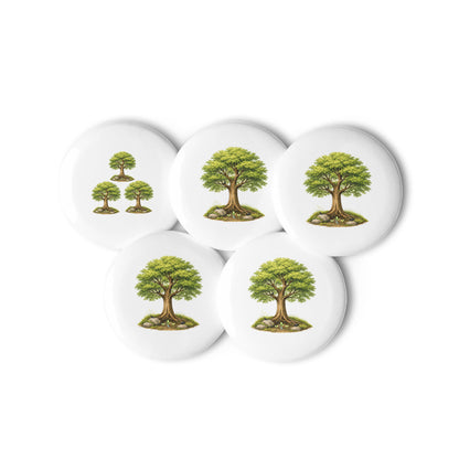 Grow — Cyber Sage Pins — set of pin buttons white 2.25 front view