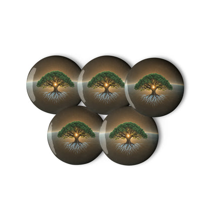 Cyber Sage — Cyber Sage Pins — set of pin buttons white 2.25 front view