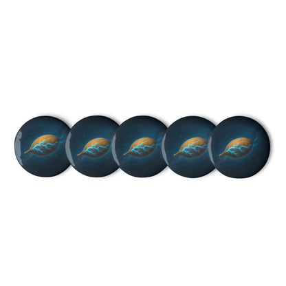 Cyber Seed — Cyber Seed Pins — set of pin buttons white 2.25 front view