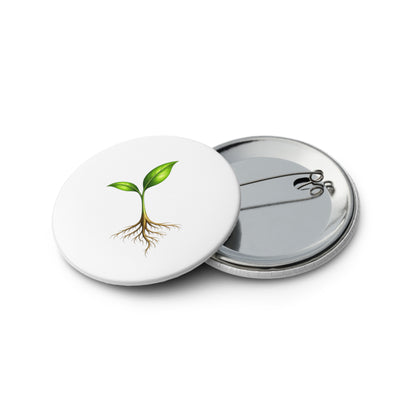 Take Root — Cyber Sage Pins — set of pin buttons white 2.25 front view