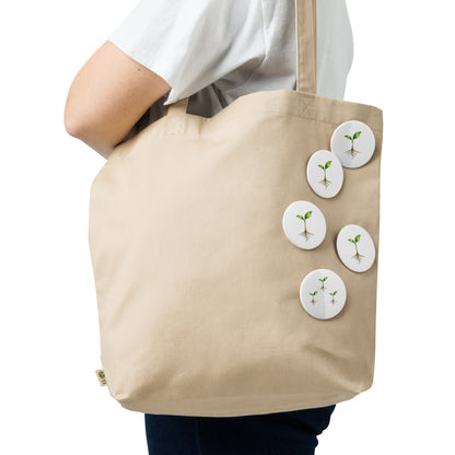 Take Root — Cyber Sage Pins — set of pin buttons white 2.25 front view