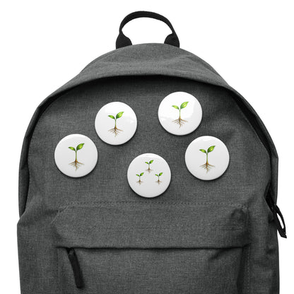 Take Root — Cyber Sage Pins — set of pin buttons white 2.25 front view