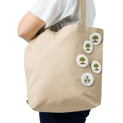 Grow — Cyber Sage Pins — set of pin buttons white 2.25 front view