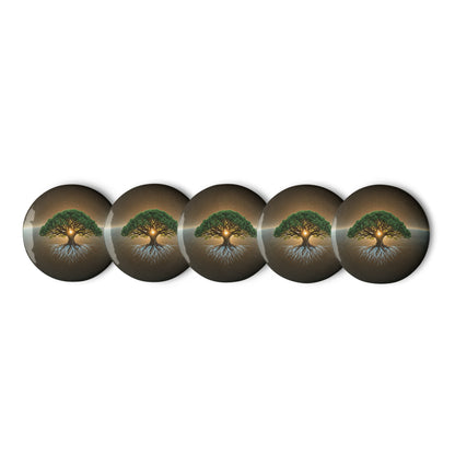 Cyber Sage — Cyber Sage Pins — set of pin buttons white 2.25 front view