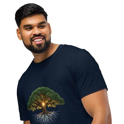 Cyber Sage Classic — Organic Cotton T-Shirt — unisex organic mid light t shirt french navy front view