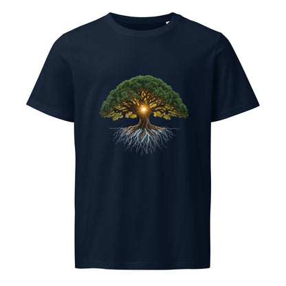 Cyber Sage Classic — Organic Cotton T-Shirt — unisex organic mid light t shirt french navy front view