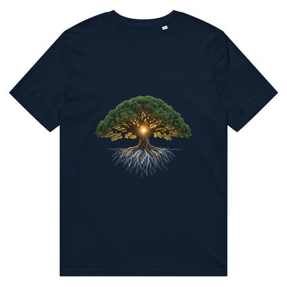 Cyber Sage Classic — Organic Cotton T-Shirt — unisex organic mid light t shirt french navy front view