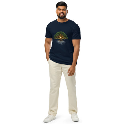 Cyber Sage Classic — Organic Cotton T-Shirt — unisex organic mid light t shirt french navy front view