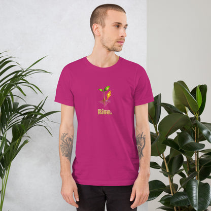Rise — Cyber Sage Tee (Seed Series) — berry front view
