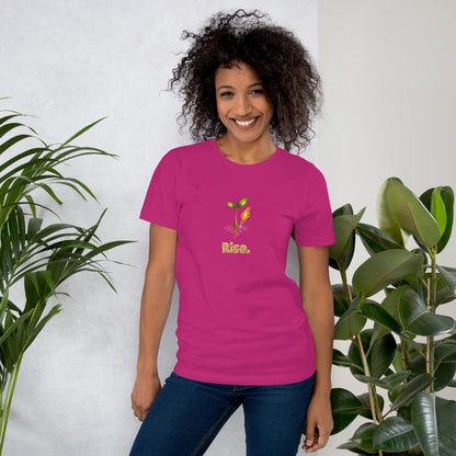 Rise — Cyber Sage Tee (Seed Series) — berry front view