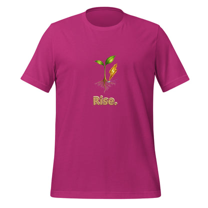 Rise — Cyber Sage Tee (Seed Series) — berry front view