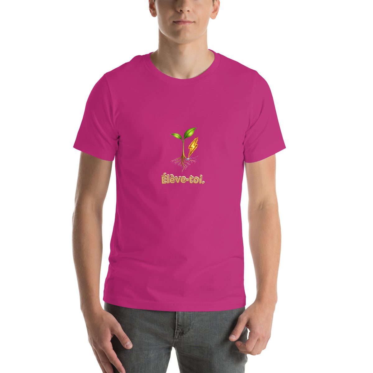 Élève-toi — t-shirt Cyber Sage en Berry, vue de face