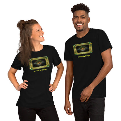 Growth by Design — Cyber Sage Tee (Black) — black front view
