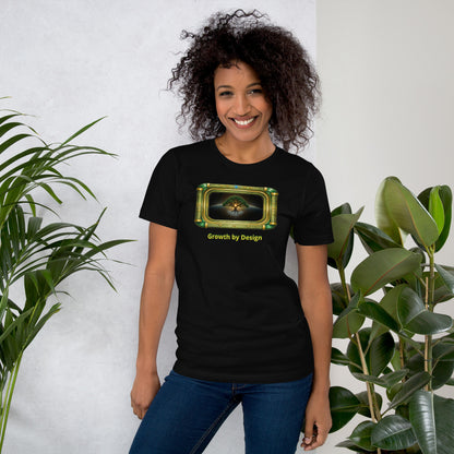 Growth by Design — Cyber Sage Tee (Black) — black front view