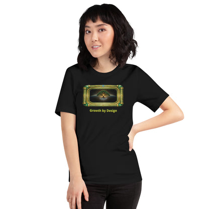 Growth by Design — Cyber Sage Tee (Black) — black front view