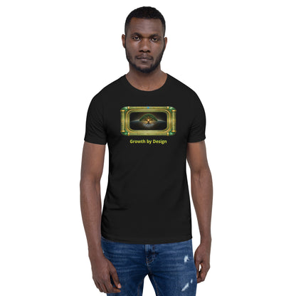 Growth by Design — Cyber Sage Tee (Black) — black front view